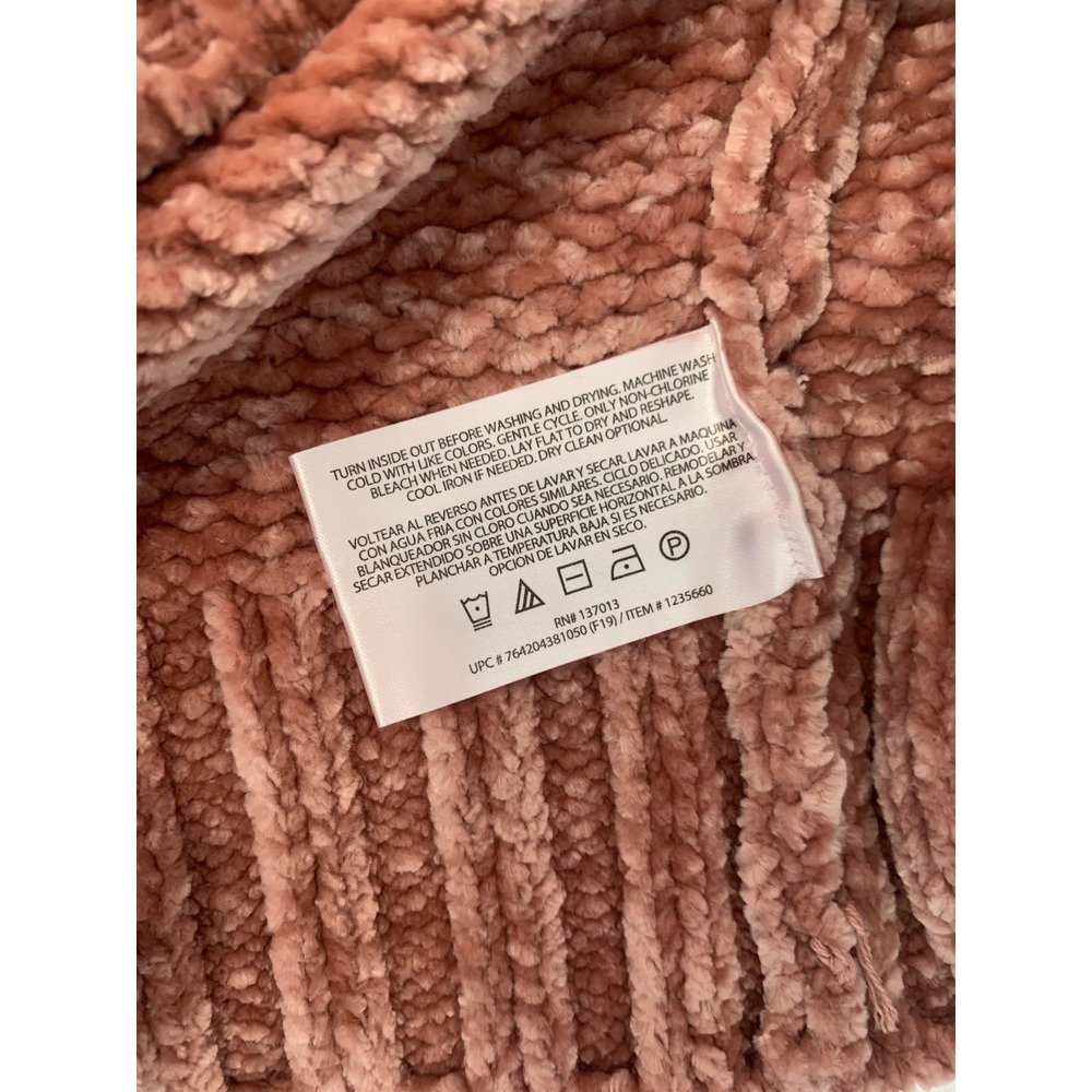 (A-16)Orvis Chenille Sweater Women Small Pink‎ Crewneck Soft Cozy Pullover - Picture 8 of 9